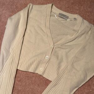 All Saints Cream Cardigan Sweater